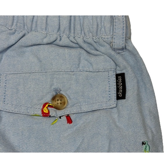 Chubbies Womens Khaki Chino Shorts Blue Parrot Bird‎ All Over Print 5.5" Inseam - Picture 5 of 11